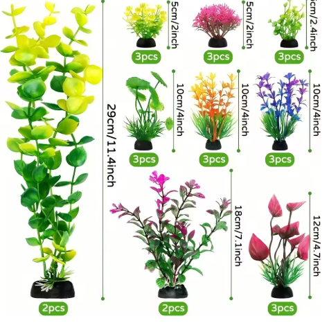 Artificial Aquarium Plant Decorations Set