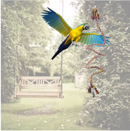 Bird Spiral-Rope with Bells & Beads