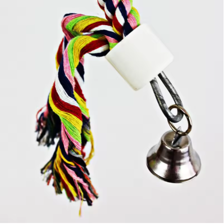 Bird Spiral-Rope with Bells & Beads