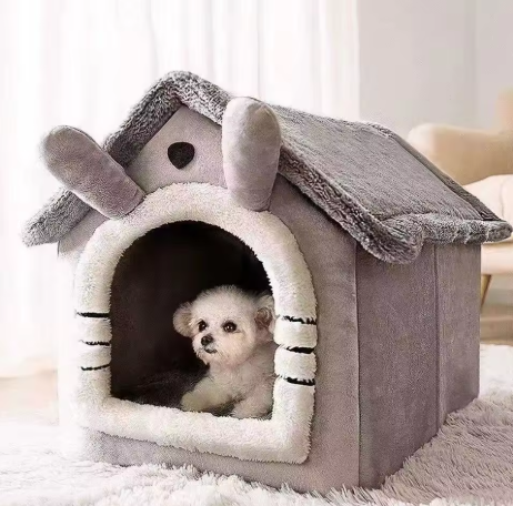 Cat & Dog House Style Bed -  Removable Washable